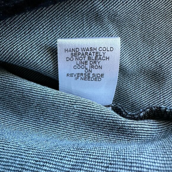 LIKE NEW 6 by Six Denim Jacket with Black Velvet Design - Picture 9 of 9